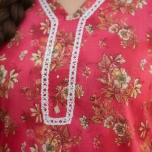 SbyS Presents 2 Pcs Winter Stitched Khaddar Printed Shirt And Trouser