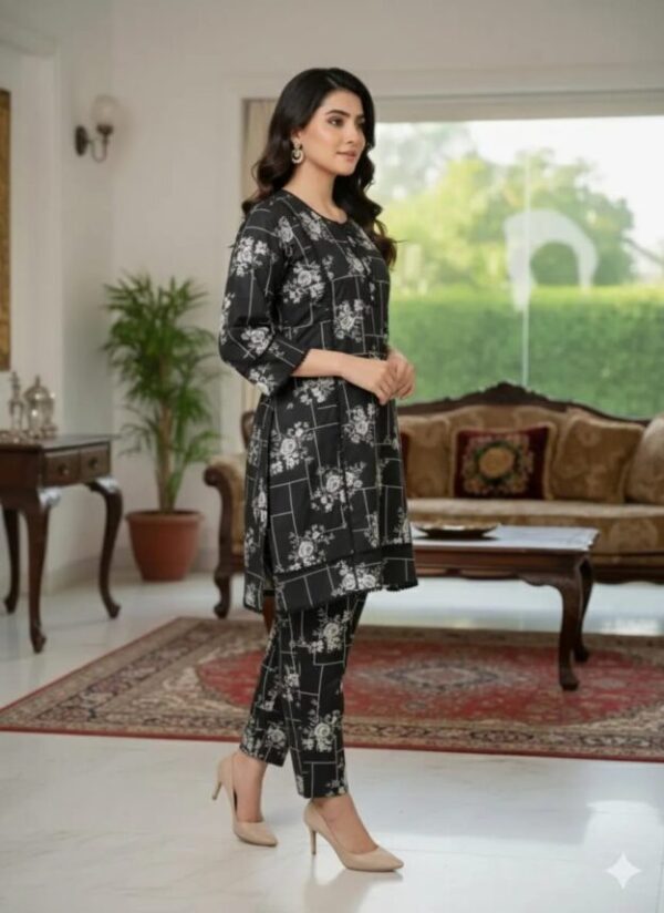 SbyS Presents 2 Pcs Women's Winter Khaddar Printed Shirt And Trouser