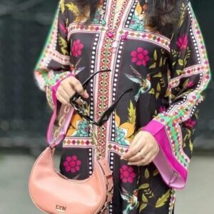 2 Pcs Women’s Stitched Khaddar Printed Shirt And Trouser