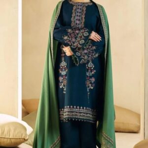 3 Pcs Women’s Unstitched Embroidered Suit