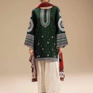 3 Pcs Women’s Unstitched Embroidered Suit