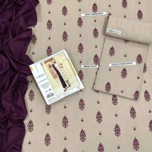 3 Pcs Women’s Unstitched Embroidered Suit