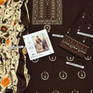 3 Pcs Women’s Unstitched Embroidered Suit