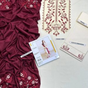 3 Pcs Women’s Unstitched Embroidered Suit
