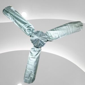 Premium Parachute Ceiling Fan Cover – Set of 2 Pcs – Plain Silver Design