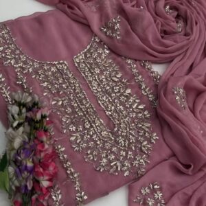 2 Pcs Women’s Unstitched Hand Work Suit