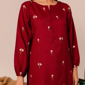 2 Pcs Women’s Unstitched Embroidered Suit