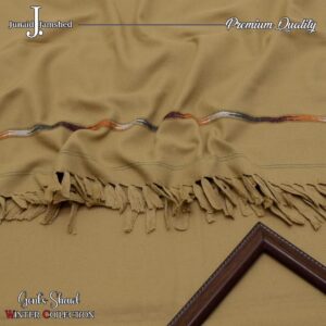 Mustard Wool Embroidered Shawl – 1 Piece