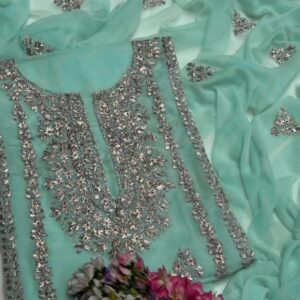 2 Pcs Women’s Unstitched Hand Work Suit