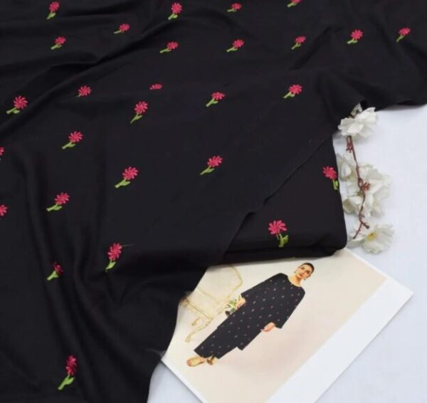 2 Pcs Women's Unstitched Embroidered Suit