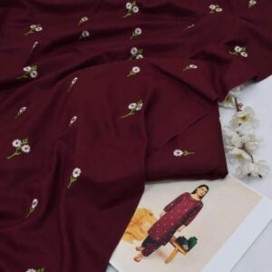 2 Pcs Women’s Unstitched Embroidered Suit