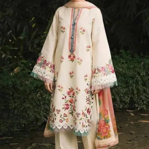 MOST TRENDING LAWN 3 Pcs Unstitched Embroidered Suit