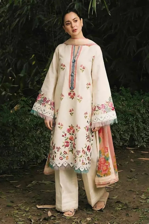 MOST TRENDING LAWN 3 Pcs Unstitched Embroidered Suit