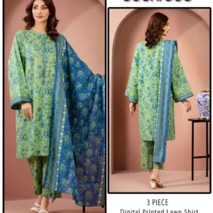 Green Digital Print Lawn 3-Piece Set