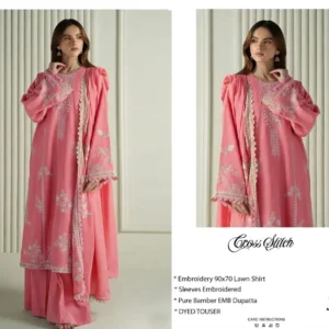 3 Pcs Women’s Unstitched Embroidered Suit
