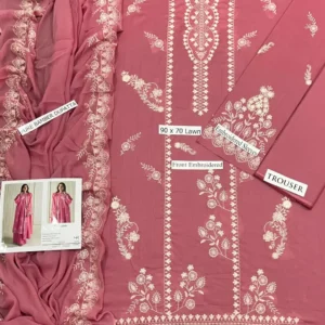 3 Pcs Women’s Unstitched Embroidered Suit