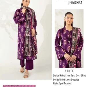 3 Pcs Women’s Unstitched Digital Print Suit