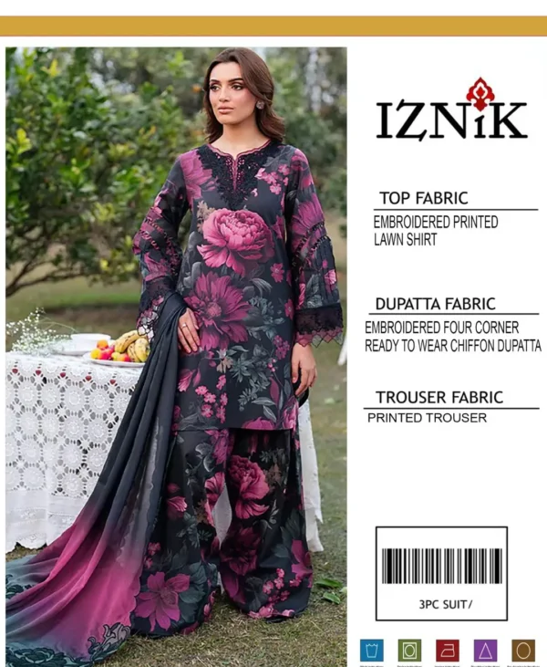 Unstitched Lawn Suit Pink Floral 2026