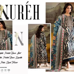 Nuréh Digital Printed Lawn Suit 3 Piece Set