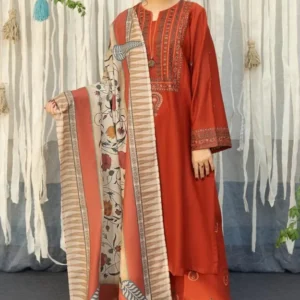 MIX TRENDING DESIGNS 3 Pcs Unstitched Embroidered Suit